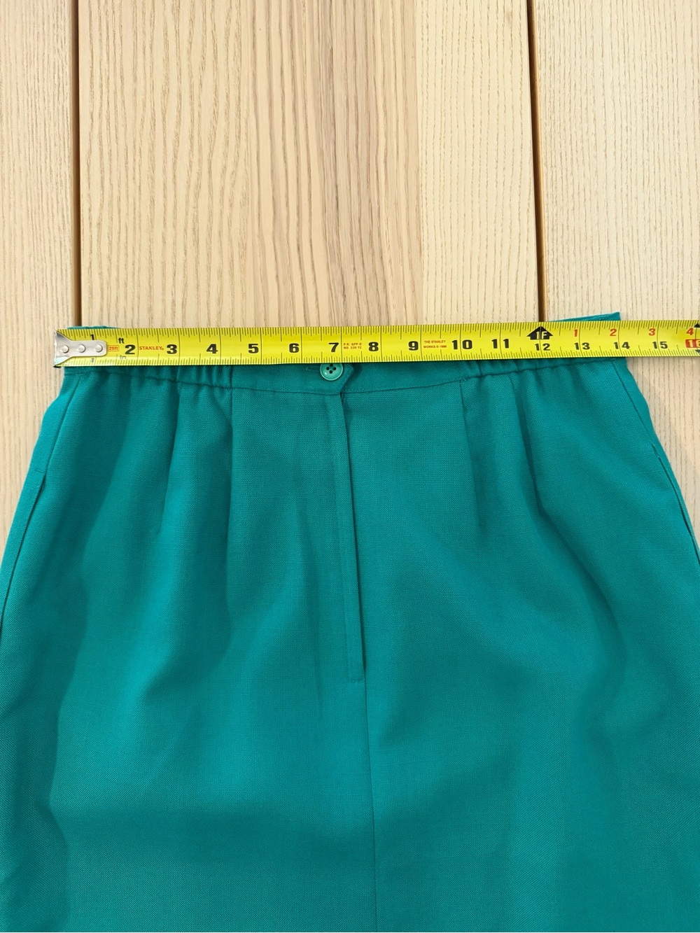 Vintage Kasper ASL Teal Skirt Suit Set Women’s 8 Peplum Career Office - Picture 8 of 13